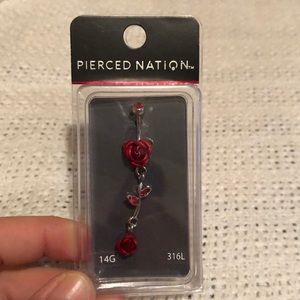 Brand new Rose belly button ring. 14G